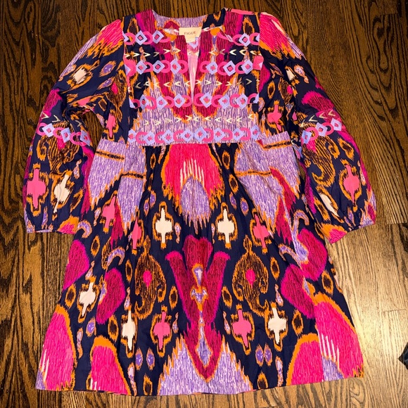Figue lucie ikat Colorful Geometric Dress xl - Picture 1 of 5